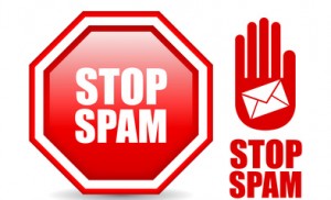 Stop spam sign